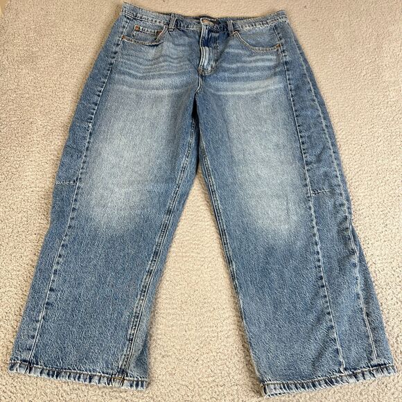 Aeropostale Barrel Jean Women 16 Wide Leg Denim Streetwear Loose Baggy 36x26 - Picture 2 of 16